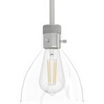 Van Nuys Mini Pendant - Brushed Nickel / Clear