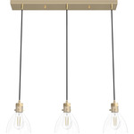 Van Nuys 3 Light Linear Pendant - Alturas Gold / Clear