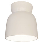 Ceramic Hourglass Ceiling Light Fixture - Matte White