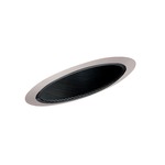 604 Series 6 Inch Super Slope Baffle Trim - Satin Chrome / Black Baffle