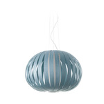 Poppy Pendant - Brushed Nickel / Sea Blue