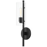 Ariel Wall Sconce - Black / Clear