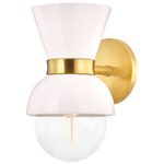 Gillian Wall Sconce - Aged Brass / Cream