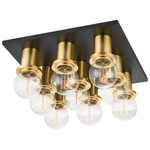 Brandi Ceiling Light - Black / Aged Brass