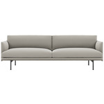 Outline 3-Seater Sofa - Black / Attire Shale