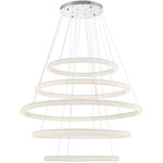 Sassi Multi Tier Chandelier - Chrome / Crystal