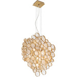 Trento Chandelier - Gold / Amber