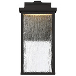 Venya Outdoor Wall Sconce - Black / Clear