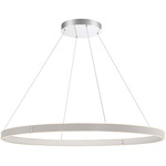 Verdura Round Chandelier - Chrome / Gray / White