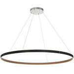 Verdura Round Chandelier - Chrome / Black / Brown