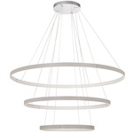 Verdura Multi Tier Chandelier - Chrome / Gray / White