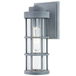 Mesa Outdoor Wall Sconce - Weathered Zinc / Clear