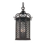 Los Olivos Pendant - Textured Black / Clear