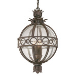 Campanile Outdoor Pendant - Bronze / Clear