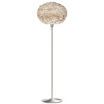 Eos Floor Lamp - Brushed Steel / Light Brown