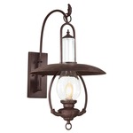 La Grange Outdoor Wall Sconce - Bronze / Clear