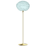 Eos Floor Lamp - Brushed Brass / Light Blue