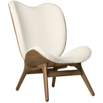 Conversation Piece Lounge Chair - Dark Oak / Teddy White