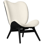 Conversation Piece Lounge Chair - Black Oak / Teddy White