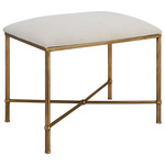 Avenham Bench - Antique Gold / White