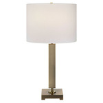 Duomo Table Lamp - Antique Brass / White