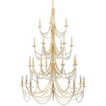 Brentwood Tiered Chandelier - French Gold / Crystal