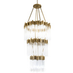 Matrix Tiered Chandelier - Havana Gold / Clear