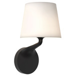 Millie Wall Sconce - Matte Black / White