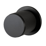 Conventional Door Knob Set - Cross Pattern - Black