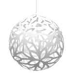 Floral Pendant - White Exterior / White Interior