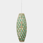 Hinaki Pendant - Bamboo Exterior / Aqua Interior