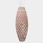 Hinaki Pendant - Bamboo Exterior / Pink Interior