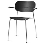 Co Dining Armchair - Chrome / Black Oak