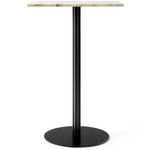 Harbour Round Base Rectangular Counter/Bar Table - Black / Ivory Marble