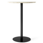 Harbour Round Counter/Bar Table - Black / Ivory Marble