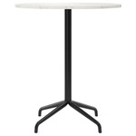 Harbour Footed Base Round Counter/Bar Table - Black / Ivory Marble