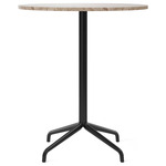 Harbour Footed Base Round Counter/Bar Table - Black / Kunis Breccia Sandstone