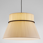 Folie S/60 Pendant - Black / Cream Translucent Ribbon