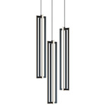 Cass Round Multi Light Pendant - Black / Frosted