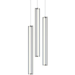 Cass Round Multi Light Pendant - Satin Nickel / Frosted