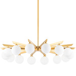 Astra Chandelier - Vintage Brass / Opal