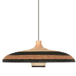 Grass Wide Pendant - Light Wood / Brown