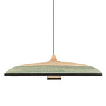 Grass Wide Pendant - Light Wood / Blue