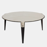 Bardot Coffee Table - Blackened Steel / Beige