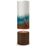 Treescape Column Table Lamp - Walnut / Blue