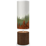 Treescape Column Table Lamp - Walnut / Green