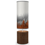 Treescape Column Table Lamp - Walnut / Black