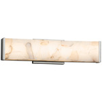 Alabaster Rocks Latitude Bathroom Vanity Light - Brushed Nickel / Alabaster Rocks