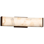 Alabaster Rocks Latitude Bathroom Vanity Light - Dark Bronze / Alabaster Rocks