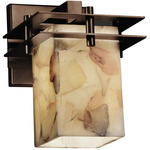 Alabaster Rocks Metropolis Wall Sconce - Dark Bronze / Alabaster Rocks